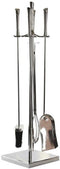Gerei voor de haard DKD Home Decor 20 x 20 x 78 cm Roestvrij staal Aluminium (4 Onderdelen)