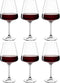Leonardo Paladino - Rode Wijnglazen - Teqton kwaliteit - 660 ml - 6 stuks