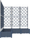 vidaXL - Tuinplanter - met - Trellis - 5 - stuks - Grijs - 120x120x125,5 - cm