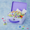 Plus-Plus Basic Reiskoffer - Bouwset 600 delige - Creatief constructiespeelgoed - Pastel Lila paars