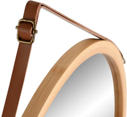 Wandspiegel Home ESPRIT – Natuurlijk Bamboe – Cirkelvormig 45 cm Elegant en Duurzaam