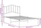 vidaXL - Bedframe - met - hoofdbord - metaal - zwart - 100x190 - cm