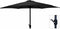 Parasol Zwart Ø300 cm voor Tuin en Terras | met Handig Opdraaisysteem