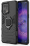 Lunso - Geschikt voor Oppo Find X5 Pro - Armor backcover hoes met ringhouder - Zwart