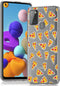 iMoshion Hoesje Geschikt voor Samsung Galaxy A21s Hoesje Siliconen - iMoshion Design hoesje - Geel / Allover Pizza