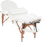 vidaXL - Massagetafel - inklapbaar - 4 - cm - dik - met - 2 - bolsters - ovaal - wit