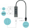 i-tec USB 3.0 Metal HUB - 4 Poorten - Overspannings- en overstroombeveiliging - Grijs