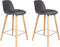 Zuiver Albert Kuip Barkruk 65 cm Donkergrijs - Set van 2