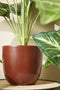 Mica Decorations Tusca Bloempot - 19x19x18 cm - Keramiek - Donkerbruin