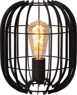 Lucide REDA - Tafellamp - Ø 22 cm - 1xE27 - Zwart