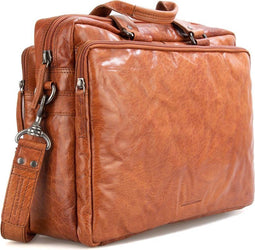 Leren Laptoptas - Mississippi - Brandy Cognac