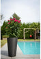 Garden ID Green Care Sense Tall - Hoge bloempot - 100% gerecycled - UV- en vorstbestendig - Zwart-Antraciet - Ø35 x H56 cm