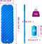 vidaXL - Kampeermatras - opblaasbaar - 190x58x6 - cm - 1-persoons - blauw