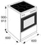 PELGRIM PFI7160WIT - Inductie-elektrisch fornuis - 9 ovenfuncties - 60 cm wit
