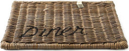Riviera Maison Rustic Rattan Placemat Diner black set van 2