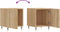 vidaXL - Nachtkastje - 40x40x50 - cm - bewerkt - hout - sonoma - eikenkleurig