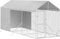 vidaXL - Hondenkennel - met - dak - 2x6x2,5 - m - gegalvaniseerd - staal - zilverkleur