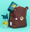 A Little Lovely Company Rugzak - Kinderrugtas Beer - 21 x 26 x 10 cm - Bruin