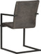 vidaXL - Eetkamerstoelen - 2 - st - echt - leer - grijs