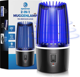 AyeSense 2 in 1 Muggenlamp - Draadloos - Oplaadbaar 4000mAh - Insectenlamp UV (1 stuk)