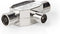 Nedis Satelliet- en Antenne-Adapter - IEC (Coax) Male - 2x Coax Female - Vernikkeld - 75 Ohm - T-Splitter - Metaal - Wit - 1 Stuks - Window Box