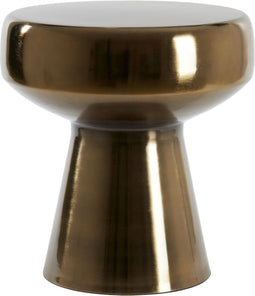 Light & Living Bijzettafel Dakwa - Zwart/Nikkel - Ø38cm - Modern