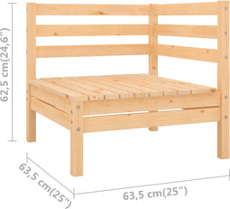 vidaXL - 4-delige - Loungeset - massief - grenenhout