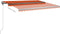 vidaXL - Luifel - vrijstaand - handmatig - uittrekbaar - 450x350 - cm - oranje - bruin