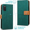iMoshion Hoesje Geschikt voor Samsung Galaxy A41 Hoesje Met Pasjeshouder - iMoshion Luxe Canvas Bookcase - Groen