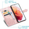 iMoshion Hoesje Geschikt voor Samsung Galaxy S21 FE Hoesje Met Pasjeshouder - iMoshion Mandala Bookcase - Rosé Goud