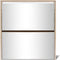 vidaXL - Schoenenkast - met - spiegel - 2-laags - 63x17x67 - cm - bruineiken