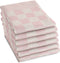 DDDDD - Barbeque Theedoek - 65x65 cm - Pastel Roze (set van 6 stuks)