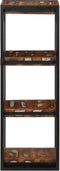 vidaXL - Wandschap - 35x35x100 - cm - massief - gerecycled - hout - meerkleurig