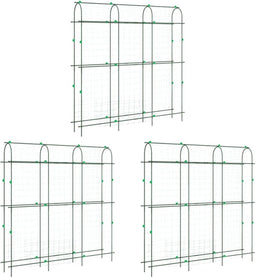 vidaXL - Plantenklimrekken - 3 - st - U-frame - staal
