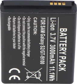 Batterij met extra deksel geschikt voor SAMSUNG EB-F1A2GBU, Galaxy S 2, GT-I9100, 3000mAh