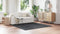 vidaXL - Shaggy - Vloerkleed - met - Latex - Achterkant - Donkergrijs - 200x200 - cm
