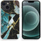 iMoshion Hoesje Geschikt voor iPhone 13 Mini Hoesje Siliconen - iMoshion Design hoesje - Blauw / Shattered Blue Marble