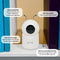 Gologi Beveiligingscamera Binnen - Smart Indoor Camera - 180° Draaibaar - Nightvision - Bewegingssensor - Blaf en Huil Detectie - Babyfoon - Huisdiercamera met App - Wit