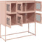 vidaXL - Dressoir - 100,5x39x107 - cm - koudgewalst - staal - roze