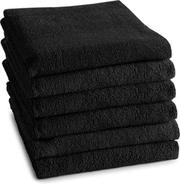 DDDDD - Keukendoek - Set van 6 - 100% Katoen - Zwart - 50x55 cm (6 stuks)