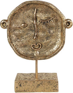 Ornament op voet - ornament op voet voor binnen - goud 39 cm