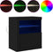 vidaXL - LED Dressoir - RGB Verlichting - Zwart - 60,5 x 37 x 67 cm