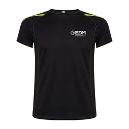 Heren-T-Shirt met Korte Mouwen EDM Zwart Maat