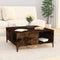 vidaXL - Salontafel - 80x80x36,5 - cm - bewerkt - hout - gerookt - eikenkleurig