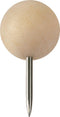 Nobo Houten Punaises - 40 stuks - Herbruikbare opbergdoos - Beige (40 stuks)