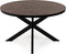 Stalux Ronde eettafel 'Daan' 120cm, kleur zwart / lederlook bruin