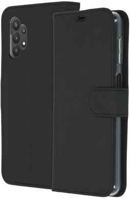 Accezz Galaxy A32 (5G) - Flip cover - Kunstleer - Krasbestendig - Zwart