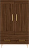 vidaXL - Hoge - kast - 69,5x31x115 - cm - bewerkt - hout - bruin - eikenkleur