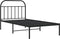 vidaXL - Bedframe - met - hoofdbord - metaal - zwart - 107x203 - cm