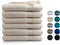 DoubleDry Handdoeken Set 70 x 140 cm - 6 stuks - 100% zacht katoen 500 g/m2 - 6x Nature Crème